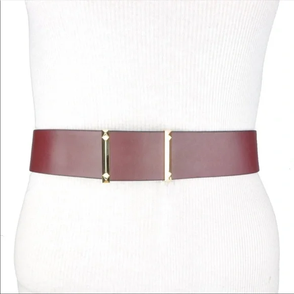 Bcbg red belt BCBG MAXAZRIA Runway toggle chain Red statement belt sz  main image 2